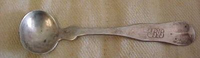 Antique Coin Silver Mustard spoon by Seely & Freeman
