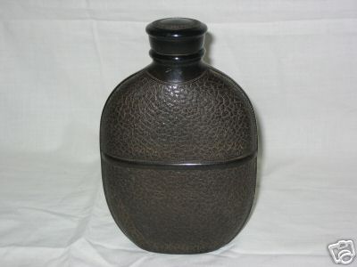 Whiskey Hard Rubber Flask IB Seeley & Co.