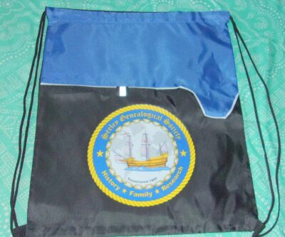 SGS Drawstring bag, in blue and black
